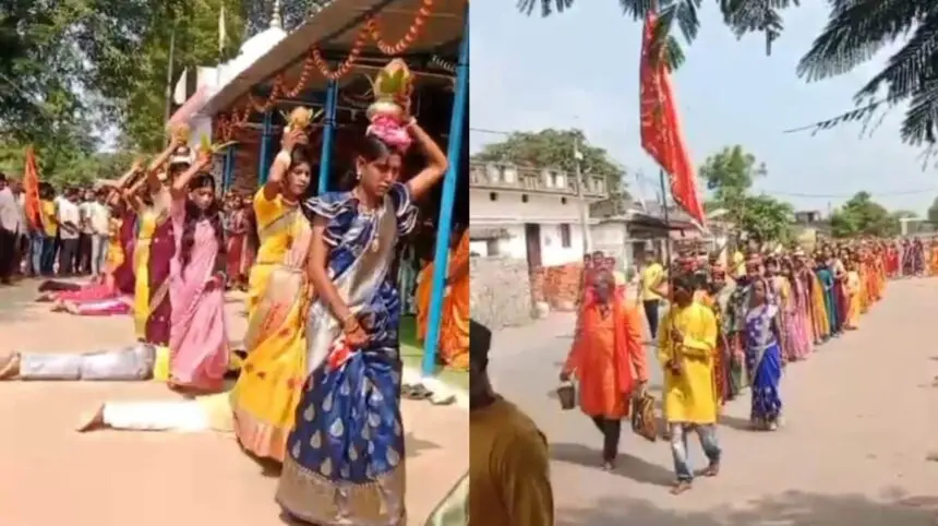 CG NEWS : ग्राम पंचायत कूटरा में निकाली गई भव्य कलश यात्रा
