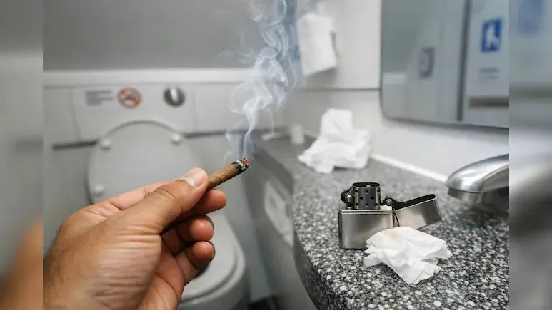 Smoking In Flight:फ्लाइट के टॉयलेट में बीड़ी पीता मिला यात्री, एयरपोर्ट पर उतारते ही दर्ज हुआ केस