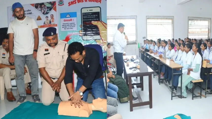 CG NEWS: शिवम् नर्सिंग काॅलेज में विधिक व सुरक्षा जागरूकता कार्यशाला का आयोजन, साइबर फ्राॅड, नए कानून, यातायात नियमों और सीपीआर तकनीक की दी गई विस्तृत जानकारी