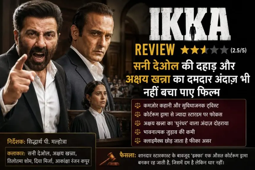 Ikka Review: सनी देओल की दहाड़ और अक्षय खन्ना का दमदार अंदाज़ भी नहीं बचा पाए फिल्म, कमजोर कहानी ने किया निराश