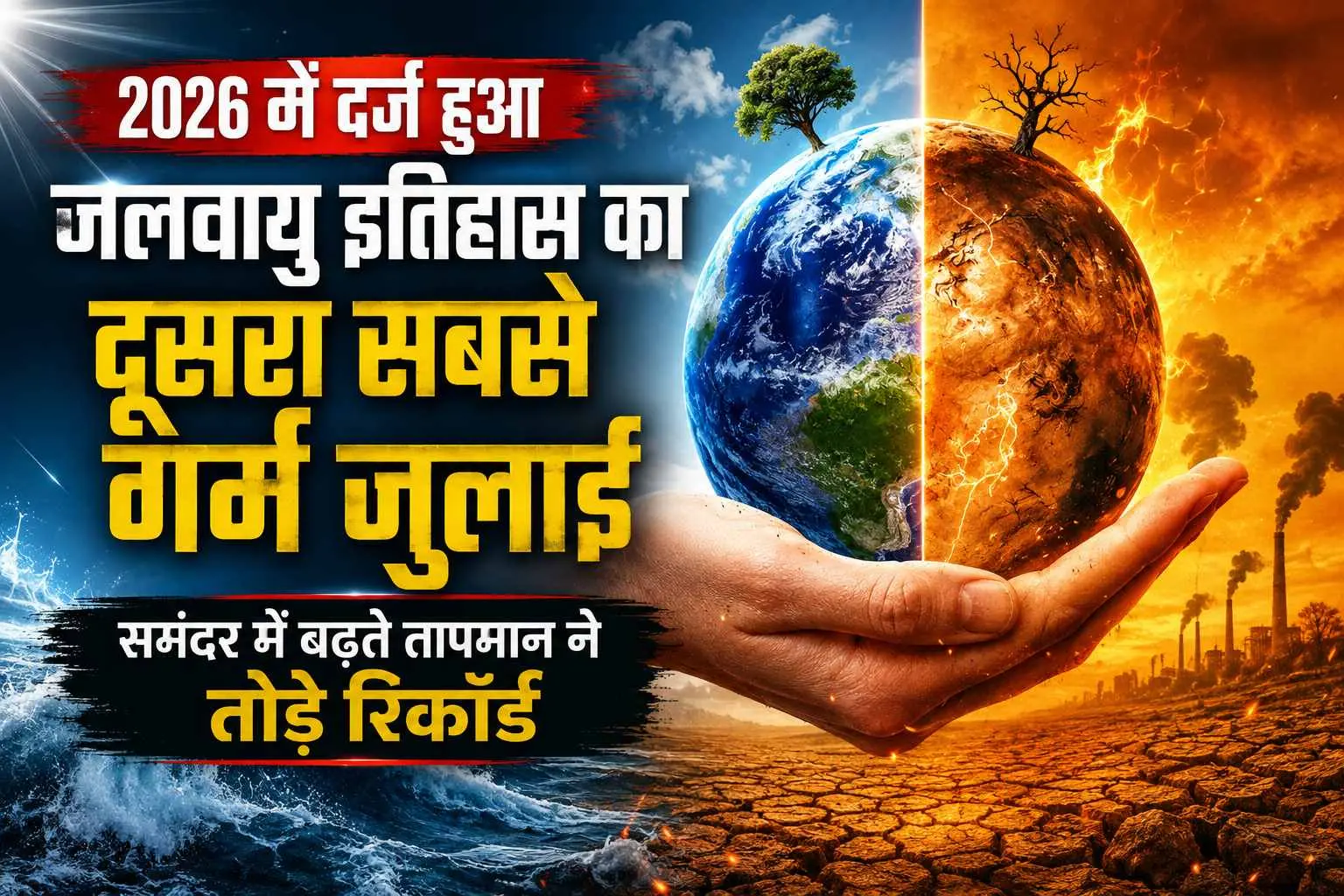 2026 में दर्ज हुआ जलवायु इतिहास का दूसरा सबसे गर्म जुलाई, समंदर में बढ़ते तापमान ने तोड़े रिकॉर्ड
