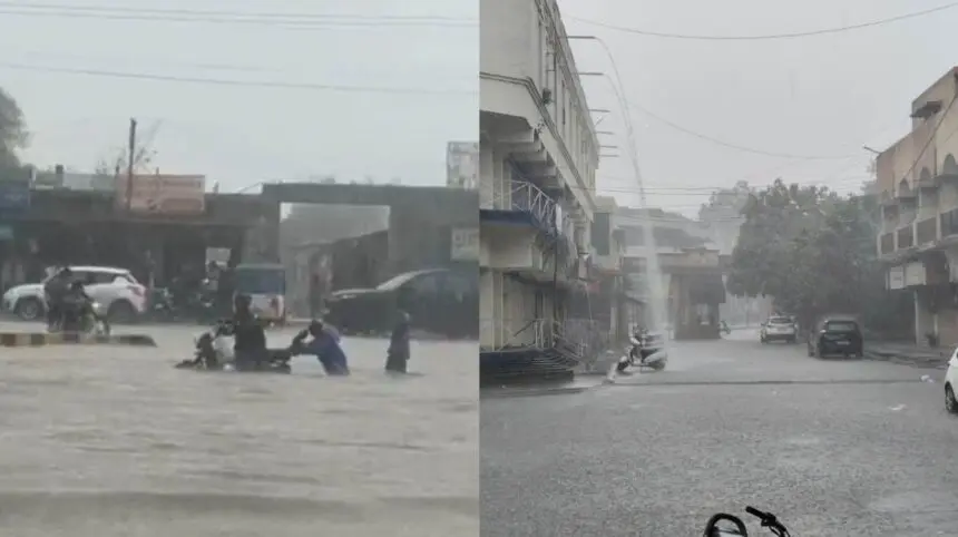 VIDEO: मूसलाधार बारिश से डूबा रायपुर, सड़कें बनीं तालाब, देखें हालात
